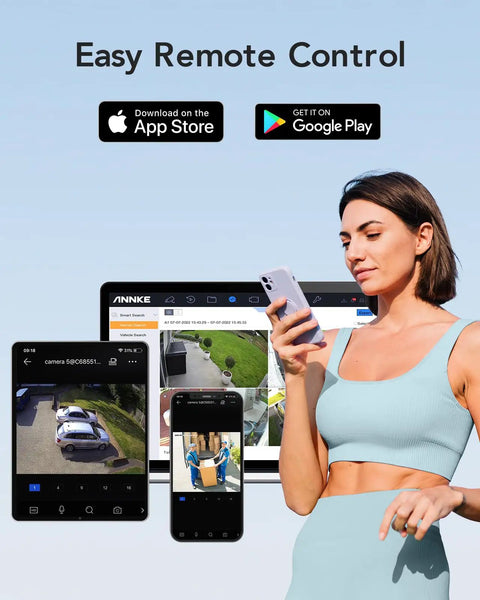 16 Channel 1080P Lite Security DVR With AI Human And Vehicle Detection H265 Plus Compression app control on mobile and tablet