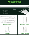 4 Foot LED Shop Light With Reflector For Garage Tasks, 3CCT Selectable, 5500LM, accessories including chains, screws, hooks.