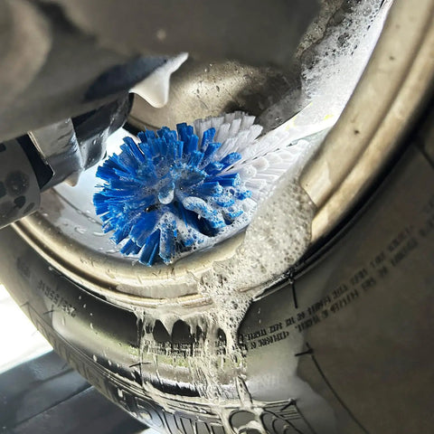 Car Wheel Cleaning Kit With Soft Drill Wheel Cleaner Brush And Detailing Pads For Wheels Tires Rims Engines And Exhaust