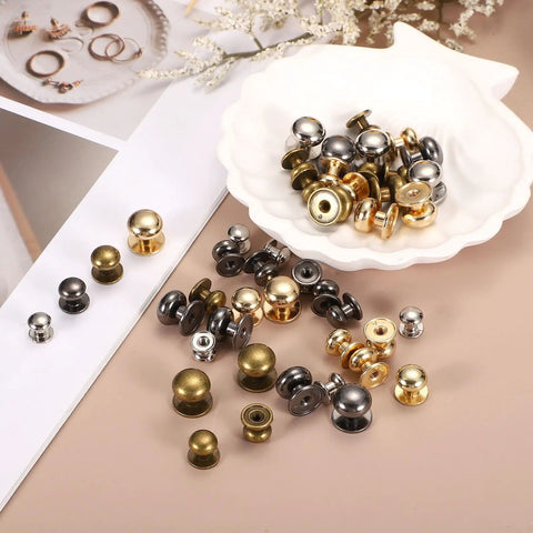 Set Of 26 Mini Drawer Pulls With Screws For Jewelry Boxes Dresser Closet Gray Round Metal Cabinet Knobs 12x13mm