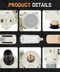 Close-up details of Three Eighths Inch NPT Air Compressor Filter Dryer with Auto and Semi Auto Dual Drain components