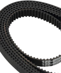 Close-up of Eight Pack 3D Printer Timing Belts 2GT-6 Closed Loop Rubber, 6mm Wide, assorted lengths. Visible tooth detail.