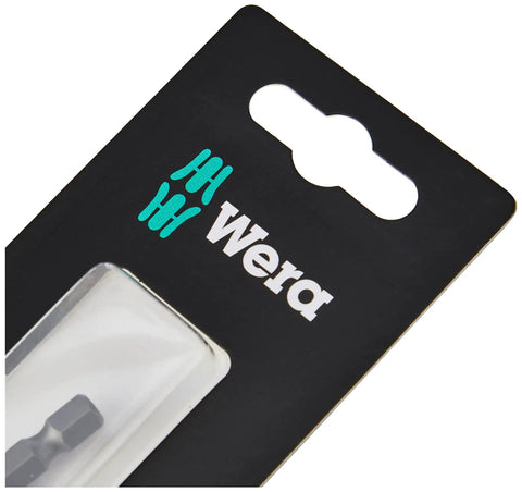 Top view of Magnetic Quick Release Hex Bit Holder Chuck With One Quarter Inch Shaft Universal Bit Holder in clamshell packaging.