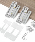 Ultra Thin Concealed Door Hinges 2 Pack For Secret Doors Invisible Hinges That Are Adjustable Quiet And Smooth Hidden Door Hardware