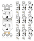 10 Pack Duplex Wall Receptacles 20A Tamper Resistant Outlets For Home Or Business Use Standard 2 Pole 3 Wire Self Grounding