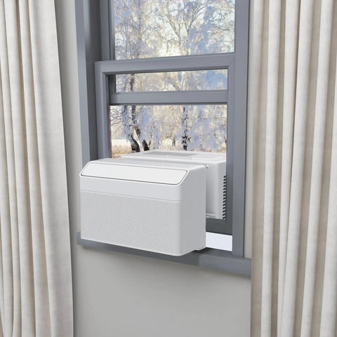 2 Pack U Shape Window AC Foam Block With Weather Seal Tape Curtain Side Draft Stopper in window installation