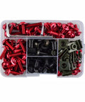 ZX6R ZX7R ZX9R ZX10R ZX10RR Motorcycle Fairing Bolts Screws Kit Nut Clips Washers Assortment in organizer box