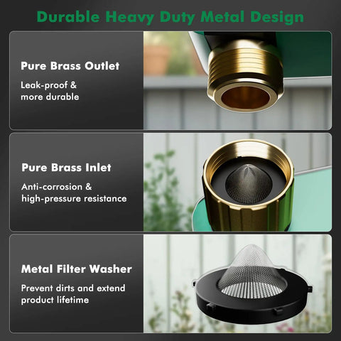 Brass Inlet And Outlet Smart Sprinkler Hose Timer With Flow Meter Dope App Remote Control featuring brass inlet and outlet