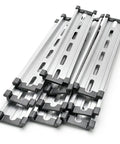 Heavy Duty Aluminum DIN Rail Slotted 35mm Wide 7.5mm High 8 Inch Long Universal Mount Kit with protective end caps.
