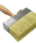 5.5 Inch Limewash Deck Brush With Wood Handle Large Paint Applicator for walls, wood fences, and floors; bristle detail view.