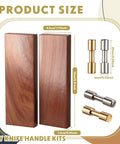 20 Sets Brass And Stainless Steel Bracket Bolt Fasteners With Four Ironwood Knife Handle Scales And 6 mm Pins
