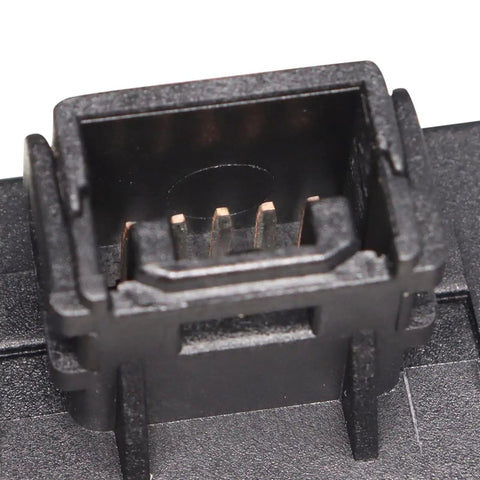 Close-up of connector slot on Main Hvac Blend Door Actuator For Cars Trucks, showing metal pins for electrical connection.