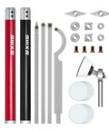 SIIIXS carbide-tip wood lathe turning tool set with bowl sander, aluminum handle and 8 carbide inserts.