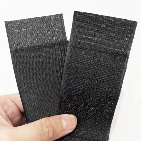 Close-up of Heavy Duty Car Trunk Organizer Straps With Hook And Loop Tape for SUVs with durable nylon webbing.