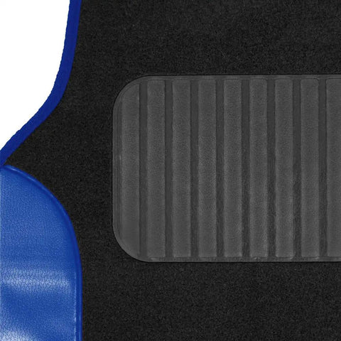 Two tone carpet floor mat with non-slip black rubber inlays, part of the Level Up Your Slick Ride With This Premium Car Accessory Gift Bundle.