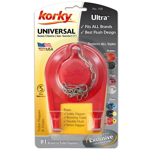 Ultra Universal 2 Inch Toilet Flapper For Most Brands Fits American Standard Kohler Mansfield Toto And More Durable Rubber Seal Easy To Install 2 Pack Made In USA