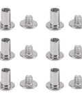 Heavy Duty M5 Rivet Nuts 50 Pack Stainless Steel Flat Head Insert Kit For Metal Work Auto Repair Crimp Tool Ready showing flat head inserts.