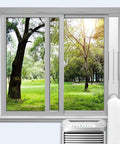 Portable Air Conditioner Window Vent Kit With 5.9 Inch Exhaust Hose Adjustable Window Seal Panel for horizontal window