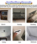 Tough As Nails Drywall Access Panel And Ceiling Inspection Hatch Made From Solid Aluminum And Galvanized Steel With Rust Proof Finish And No Sweat Setup For Quick Home Maintenance In Light Gray, shown in various applications.