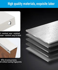 High-quality materials of 10 Pack Edge Finger Pulls For Cabinets 120mm Total Length With 96mm Hole Center, rust and wear-resistant aluminum