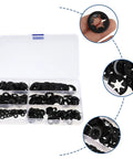 Industrial Grade Stainless Steel Internal Tooth Serrated Lock Washers Kit 280 Pcs in open case with detailed view