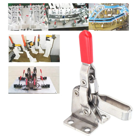 Beefy Industrial Grade Stainless Steel Toggle Clamp With Quick Release For Metalworking And Welding 60kg Holding Capacity