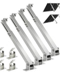Two Pack Adjustable Solar Panel Tilt Mount Brackets Kit For 14 To 27 Inch Rails, aluminum alloy with adjustable brackets