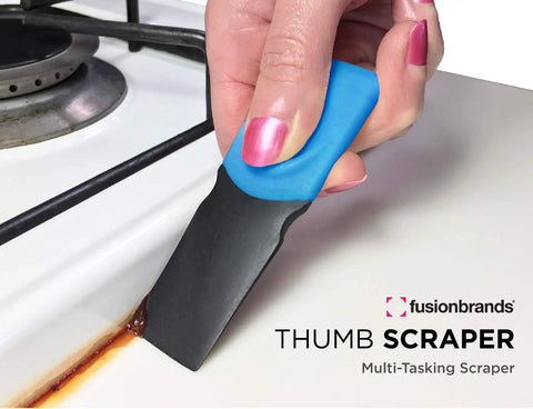 Thumb Scraper Tool 2 Pack For Quick Sticker Removal And Grime Cleanup, A Dope Multi Use Plastic Scraper With Non Slip Grip For Price Tags Wax Gum And More, Perfect For Home Office Car And Garage Cleanups