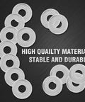 Stainless Steel Flat Washer M6 16mm Outer Diameter 6mm Inner Diameter 1.5mm Thick 304 Stainless Steel Rustproof Hardware