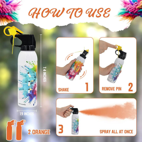 Orange Gender Reveal Fire Extinguishers 2 Pack Colorful Powder Smoke Bombs For Fun Runs Color Wars And Weddings Bring The Lit Vibe To Every Crowd Pleasing Bash