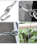 Heavy Duty Aluminum Crimping Loop Sleeve For Wire Rope And Cable Ends One Quarter Inch Six Millimeter Ferrules Crimp Sleeves For Cable Line Ends Durable Marine Outdoor Gear 50 Pack on wire rope with hook