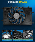 Premium Direct Swap Radiator Cooling Fan Assembly for Chevy Cruze and Verano Engine with durable blades and quality housing.