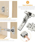 Chibery 10-pack frameless inset soft-close concealed European cabinet hinges in satin nickel with mounting plates