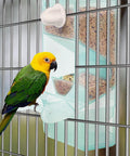 No Fuss Splash Proof Bird Feeder Cage Mount With Secure Buckle Clip And Hanging Rod For Parrots And Finches Easy Breezy Setup with parrot and seed bowl