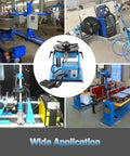 Kickass 10kg Rotary Welding Positioner Turntable with Adjustable 0 To 90 Degree Angle shown in various applications and setups.