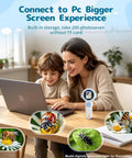 2 In 1 Kids Microscope Camera With 1000X Digital Magnification, Handheld STEM Toy For Nature Exploration, Cool Science Gift For Boys And Girls Ages 3 To 10, Easy To Use, Ready To Explore The Tiny World, connected to laptop