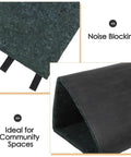Self Adhesive Soundproof Foam Board For Outdoor Air Conditioner Units 11X25 Inch showing noise blocking edge detail.
