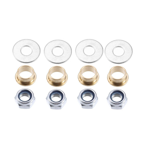 Door Hinge Pin Bushing Repair Kit For Chevy Silverado And GMC Sierra 1999 Up Replacement Pack Of 32 Silver And Bronze Tones OE Numbers 89025539 19299324 Easy Install To Fix Loose Squeaky Misaligned Doors, 32-piece washers bushings nuts