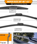 Must Have All Season Windshield Wiper Blades Set For Subaru Crosstrek Impreza 2018 2023 Front 26 Inch And 16 Inch Rear 12 Inch