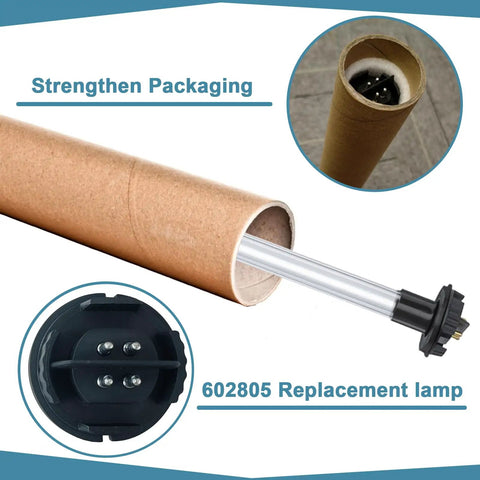 2 Pack UV Water Purification Lamp Bulb 43W 4 Pin For Trojan Max C C4 D Plus D4 Plus IHS12 D4 Systems in protective packaging