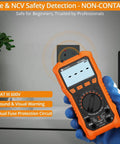 6000 Counts Digital Multimeter With TRMS Auto Range Backlit Display showcasing NCV detection and CAT III 600V capability