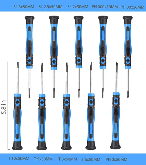120 Piece Magnetic Screwdriver Set With Sockets Slotted Phillips Hex Torx And Precision Drivers displayed vertically