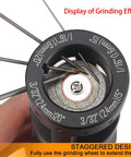 Close-up of Diamond Cutting Wheels Kit For TIG Welding And Tungsten Electrode Sharpening showing grinding effect.
