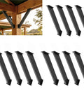 Set of Beefy Heavy Duty 45 Degree Corner Braces for post and beam wood frame DIY inside mount, displayed in a 12 pack.