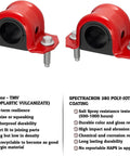 Code Red Extreme 4 Piece Front Sway Bar Bracket And Bushing Kit For Jeep Wrangler 2007 Through 2022, red durable bushings and brackets.