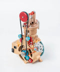 Slick Running Mini Single Cylinder Working Engine Model Kit Heavy Duty Metal Diy Assembly With Cnc Precision Cast Aluminum Alloy, detailed view.