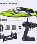 14-Inch High Speed RC Boat For Pools And Lakes Delivers Over 20 MPH Action, Auto Self Righting, Dual Batteries, 2.4GHz controller, accessories