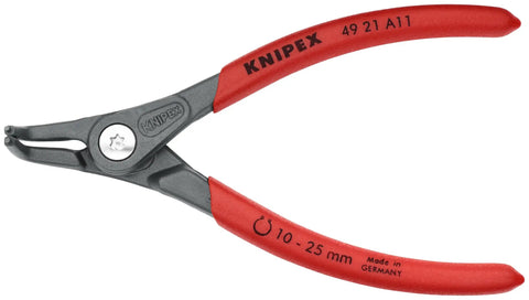4-Piece Pro-Grade Precision Circlip Snap-Ring Pliers for 10-25 mm shafts with red non-slip grips and oil-hardened tips