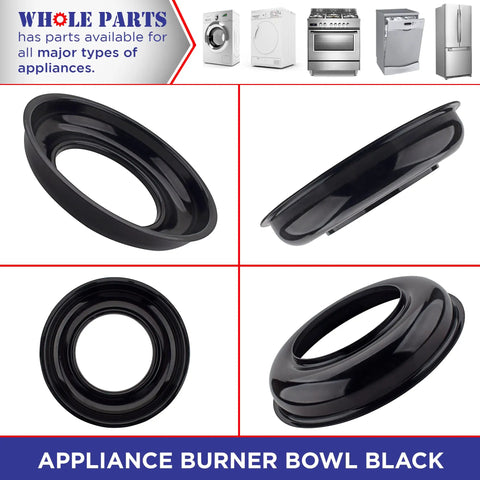 PA030002BK Black Burner Bowl Replacement For Open Burner Ranges Ovens And Stoves Fits Viking And Other Models Drip Bowl Replaces 810768