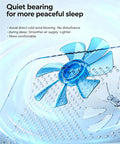 Adjustable Air Conditioner Vent Guide with blue fan design for quiet airflow, enhancing comfort during sleep.